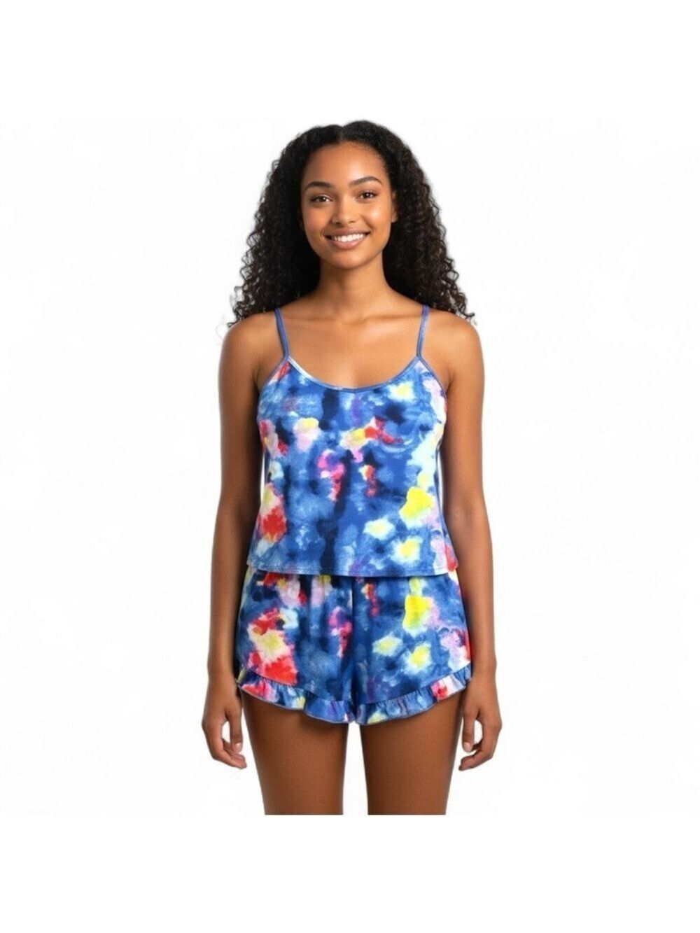 5 More Minutes Women’s Size M Multi-Color Tie-Dye Pajama Set